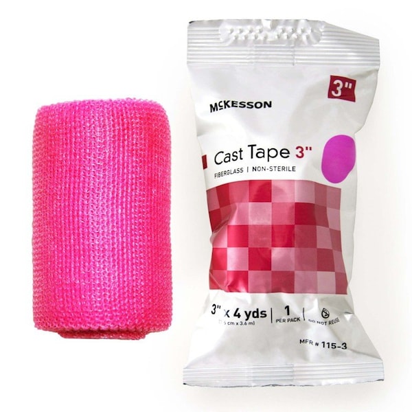 Mckesson Pink Cast Tape, 3 Inch x 4 Yard, 10PK 115-3X - main